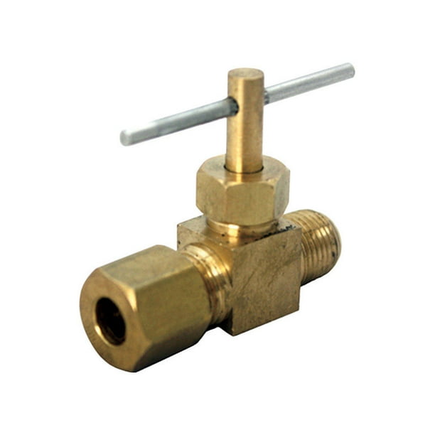Jmf Needle Valve 1/4 Fpt X 1/4 Mpt Yellow Brass Lead Free Jmf Needle Valve 1/4 Fpt X 1/4 Mpt Yellow Brass Lead Free